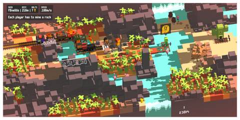 Unrailed - Steam Screenshot (Passing Through A Desert)