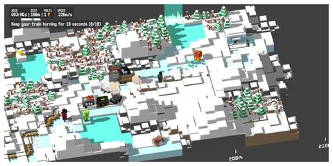 Unrailed - Steam Screenshot (Passing Through Snow)