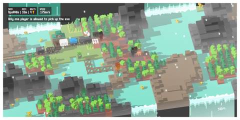 Unrailed - Steam Screenshot (Passing Through Woodland)