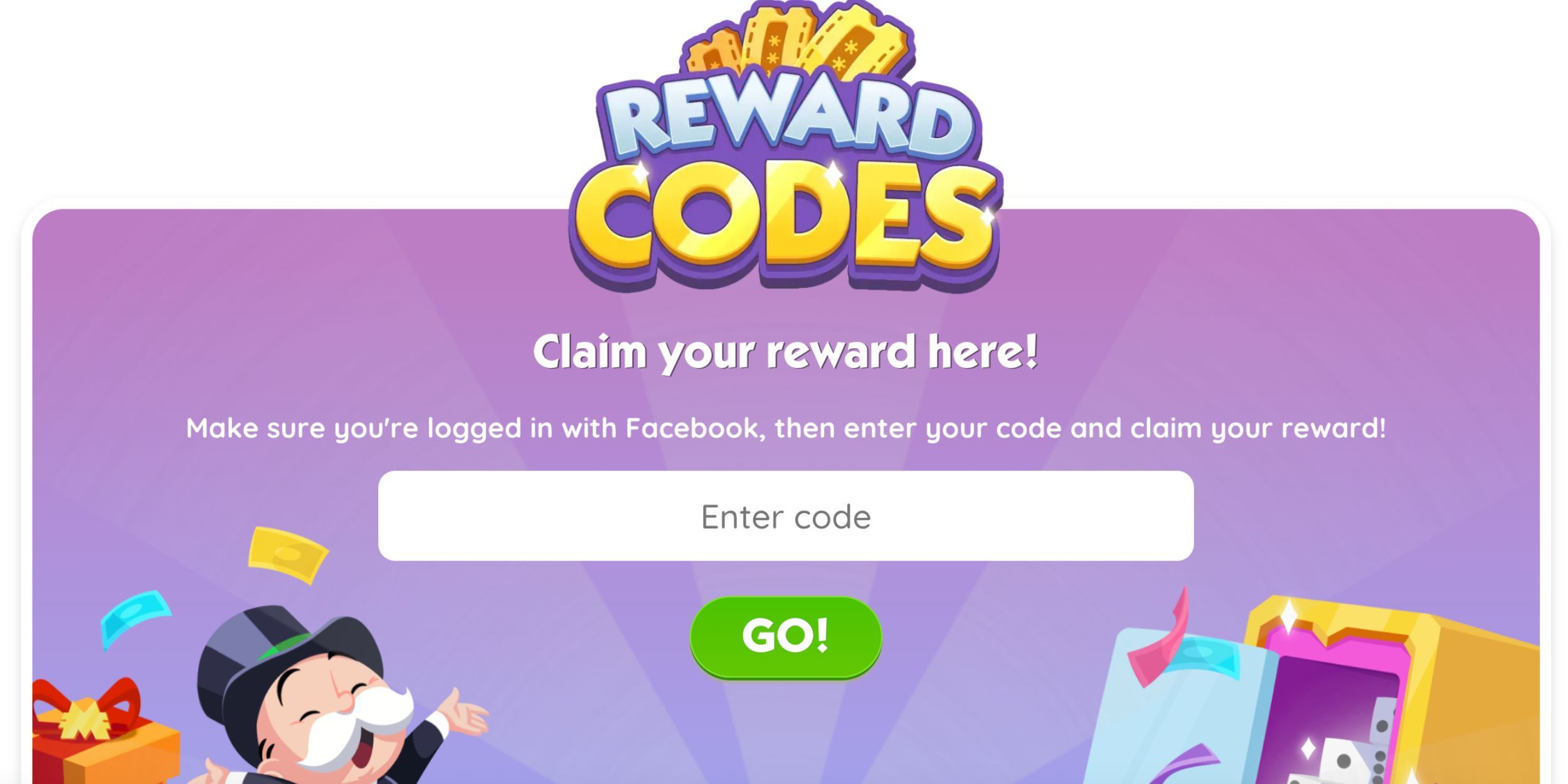 How to Get and Use Reward Codes in Monopoly GO