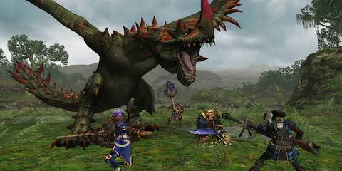 Monster battle in Monster Hunter Freedom Unite