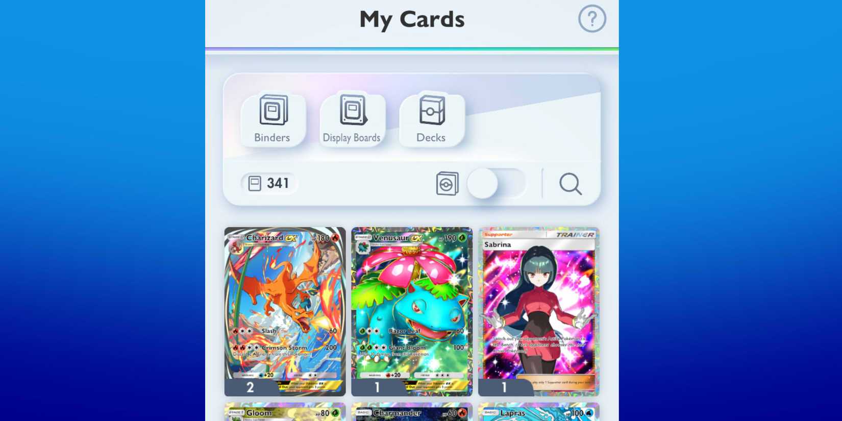 my cards page tcg pocket