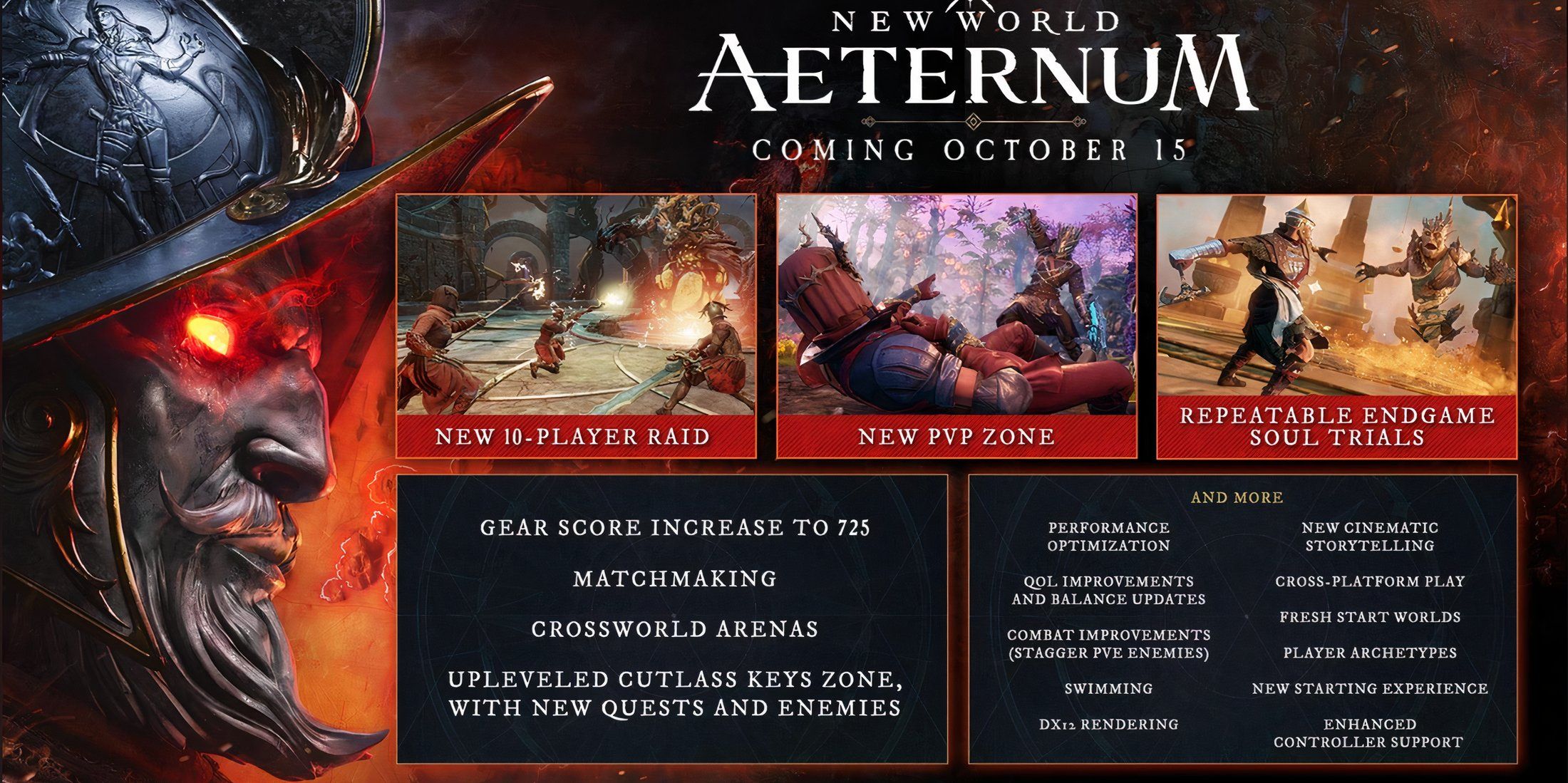 New World Aeternum October 15 Update Season of Opportunity Console Release Roadmap