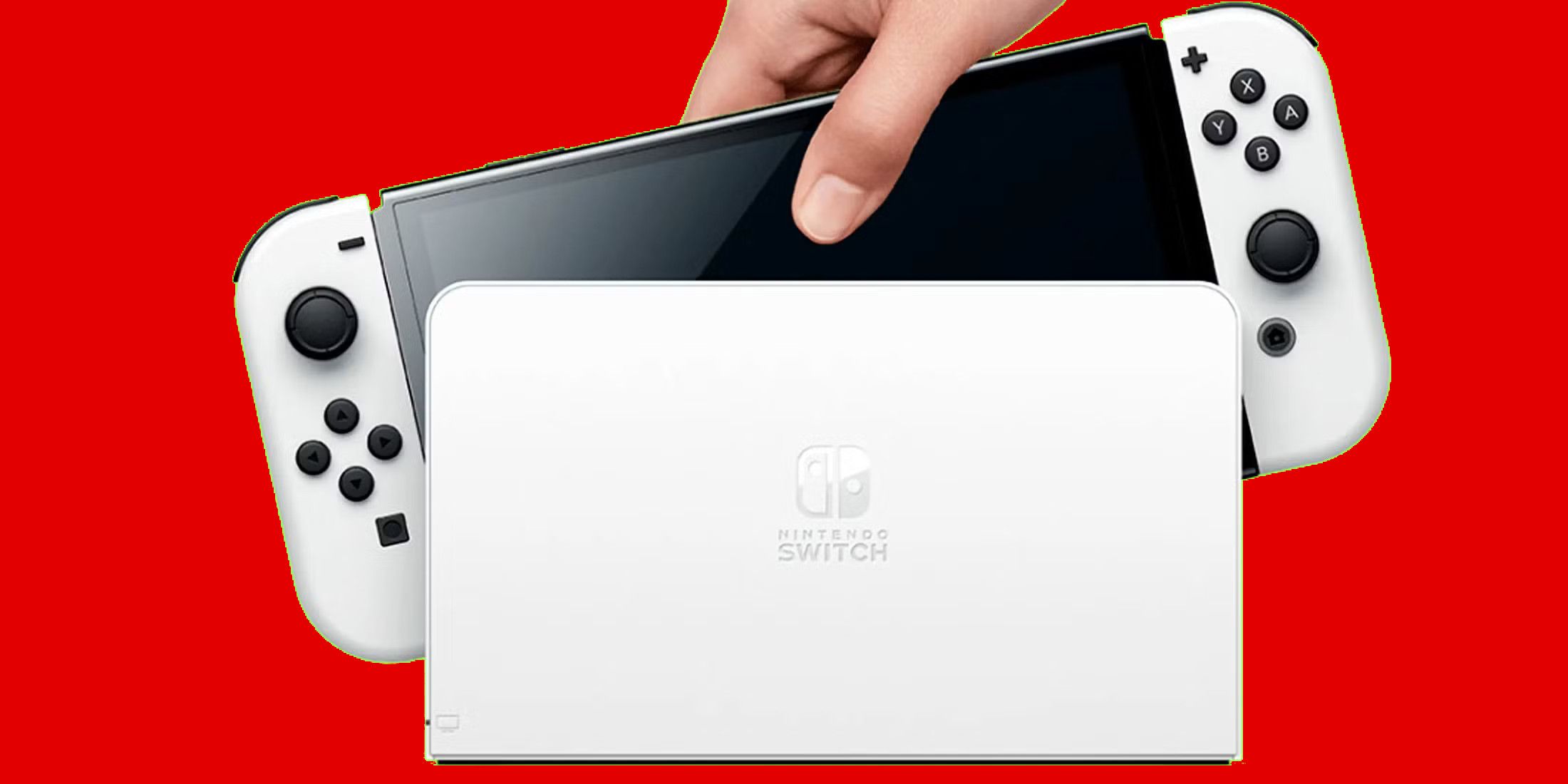 nintendo switch console being docked