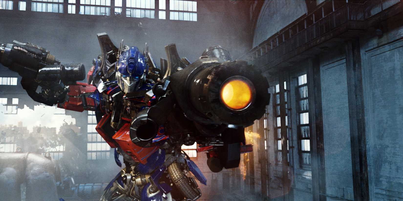 optimus prime with his gun