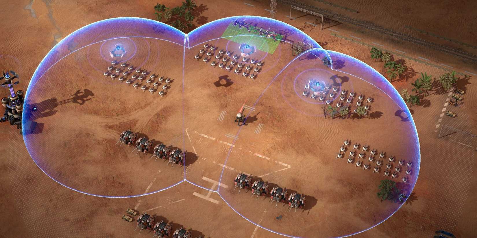 Overused shield generators in Mechabellum