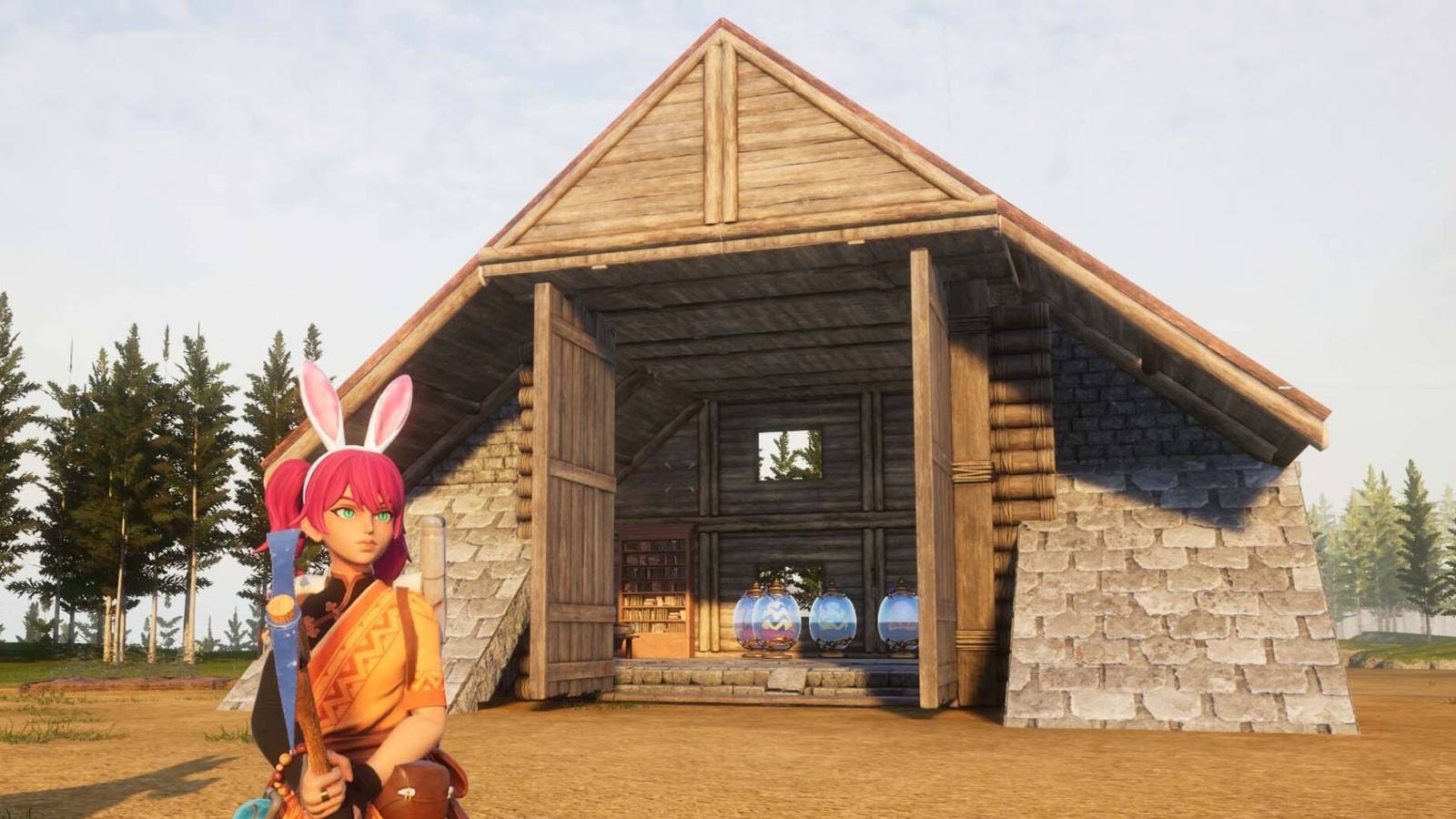 Palworld character and base