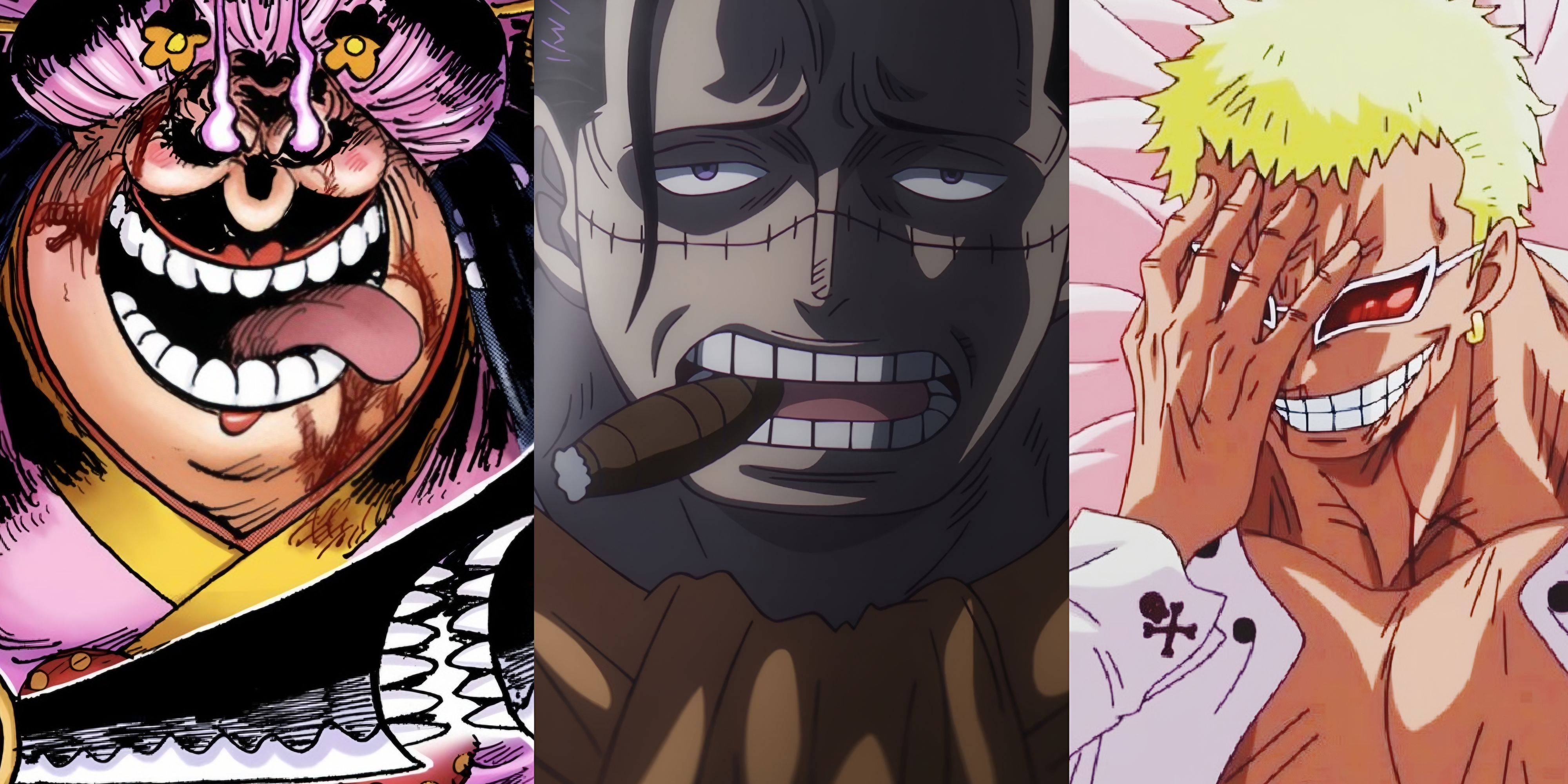 Featured One Piece: 7 Characters Affiliated With The Underworld, Ranked Big Mom Doflamingo Crocodile