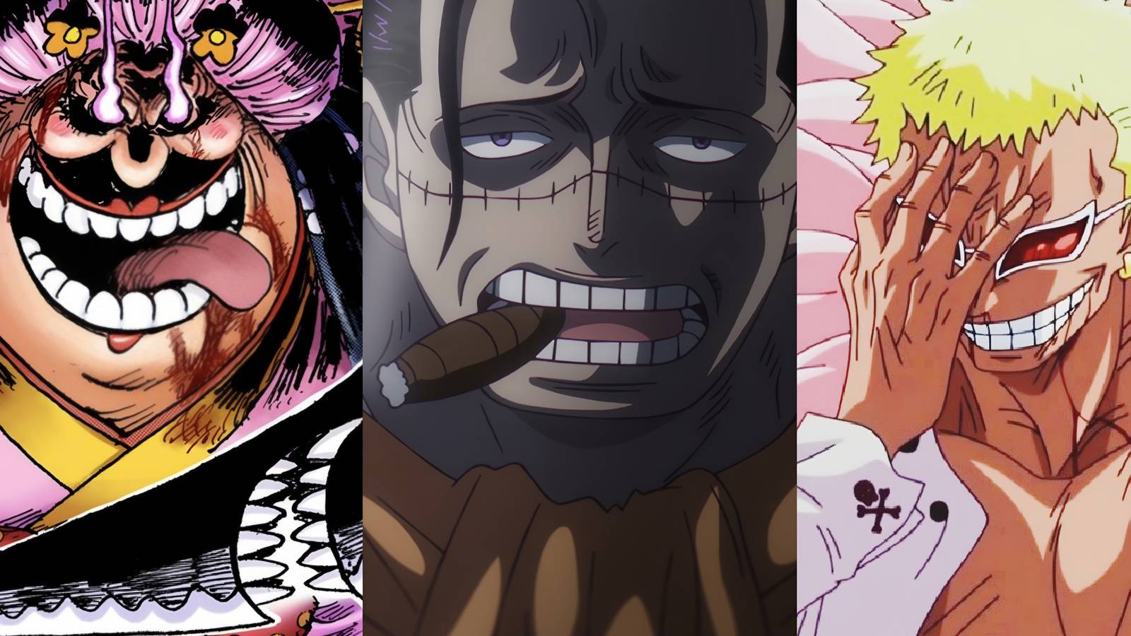 Featured One Piece: 7 Characters Affiliated With The Underworld, Ranked Big Mom Doflamingo Crocodile