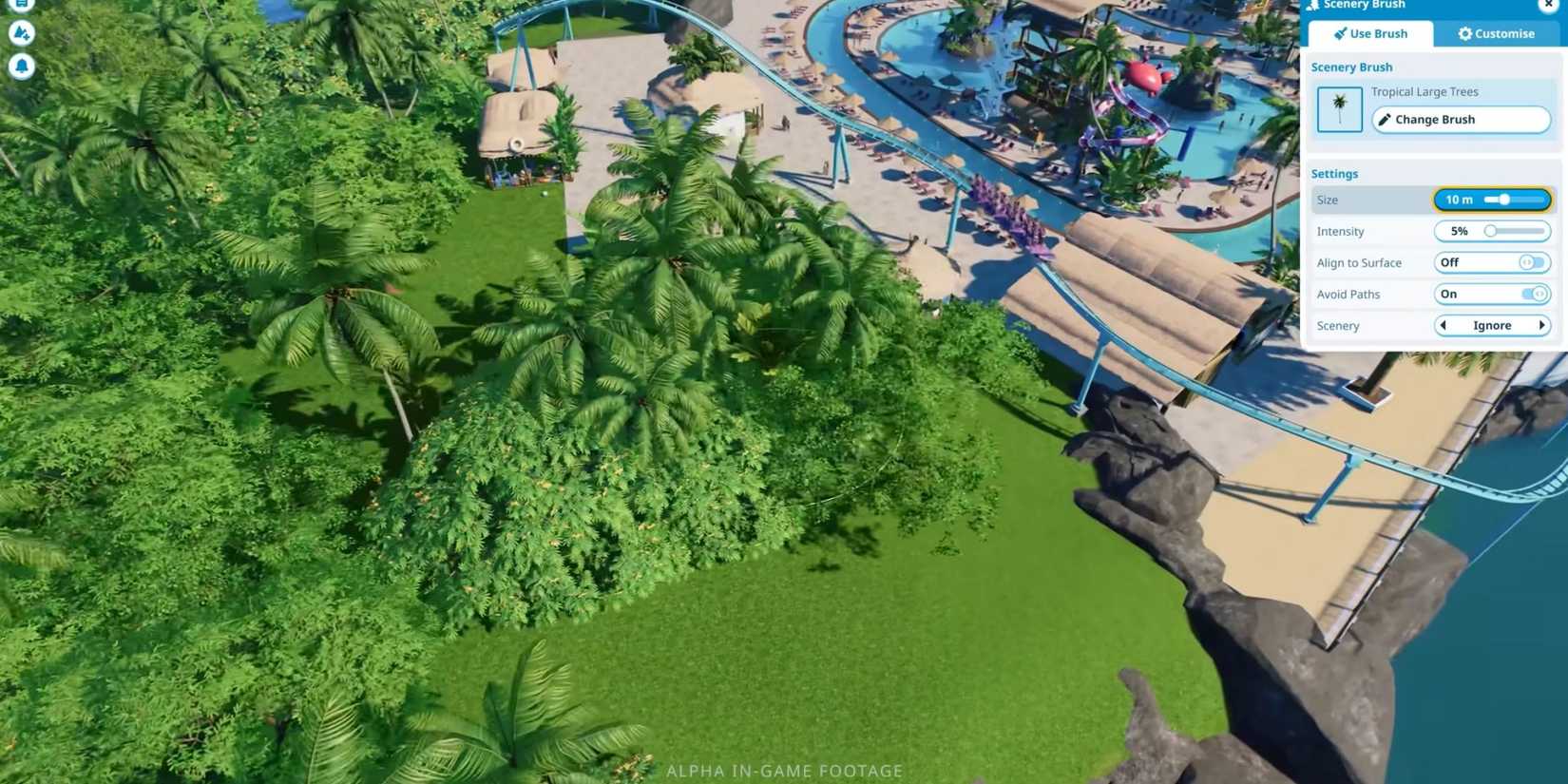 Planet Coaster 2 Scenery Brush Tool