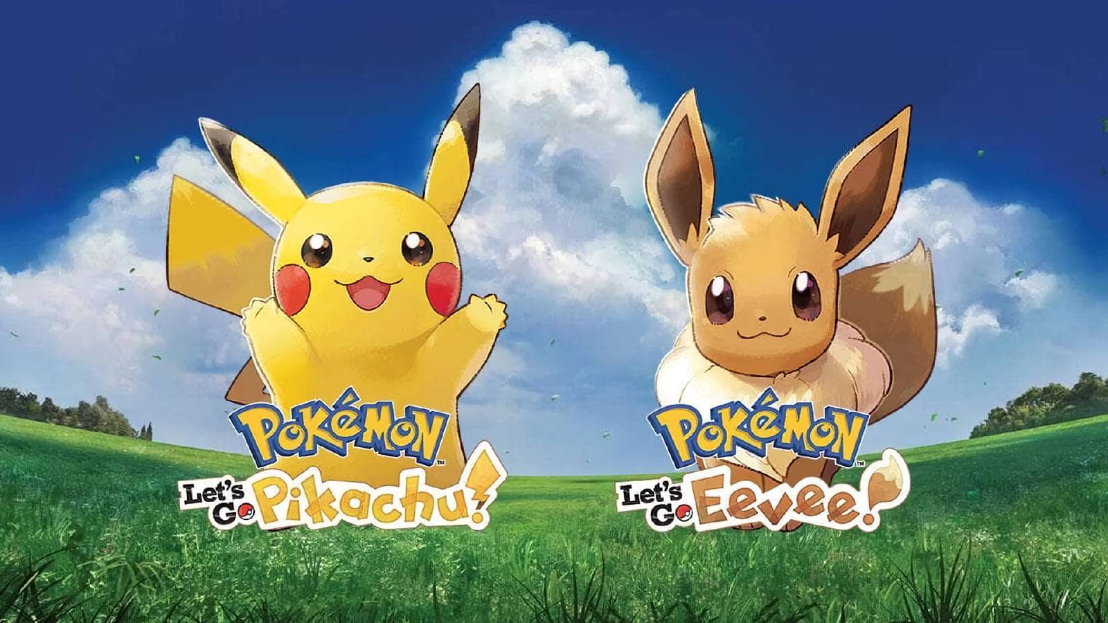 The key visual for Pokemon Let's Go Pikachu and Let's Go Eevee.