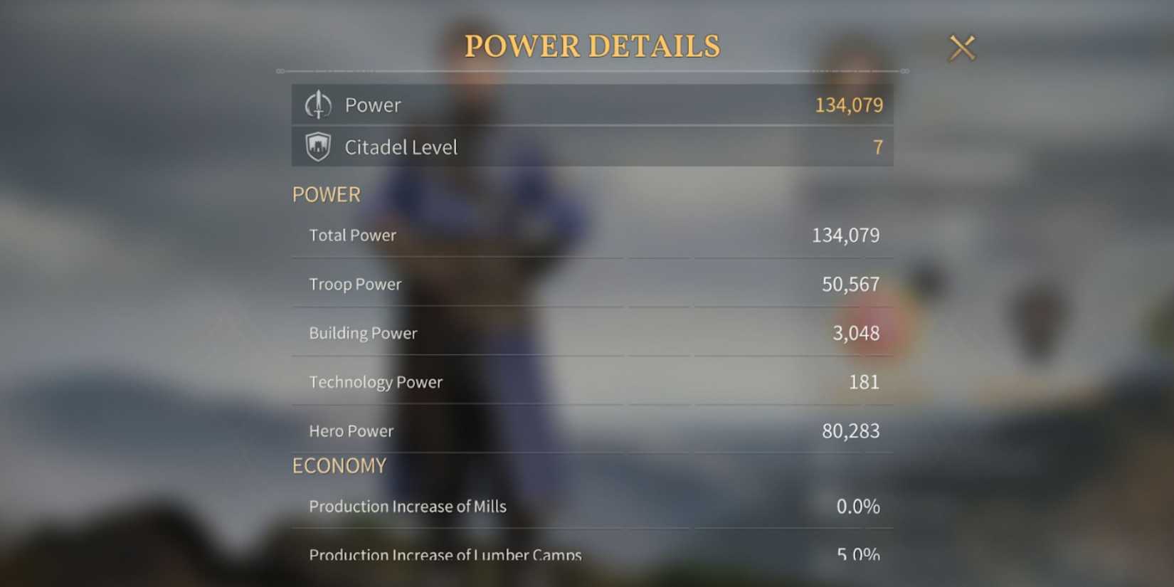 Power in Age of Empire Mobile