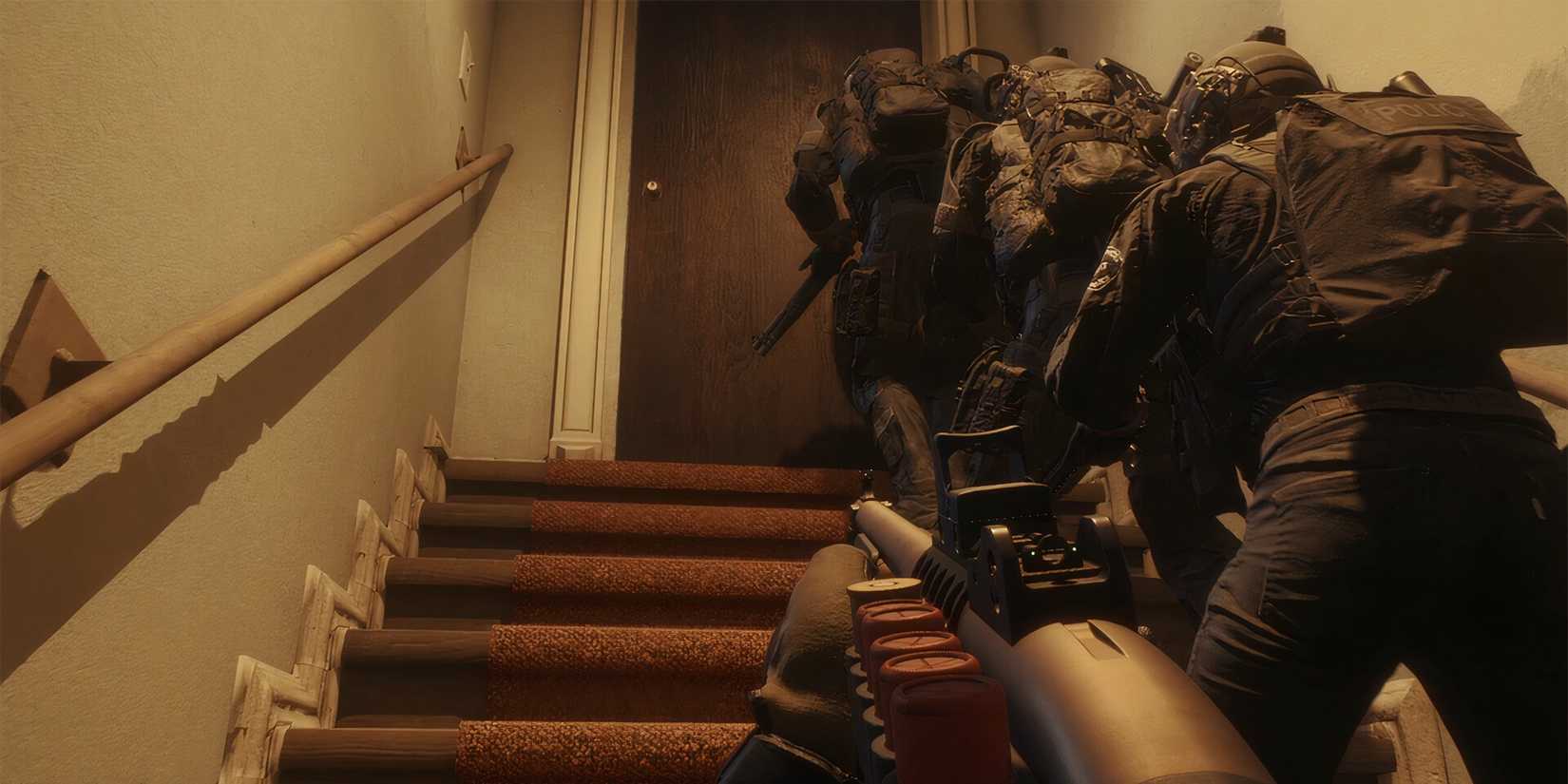 ready or not swat officers on stairs