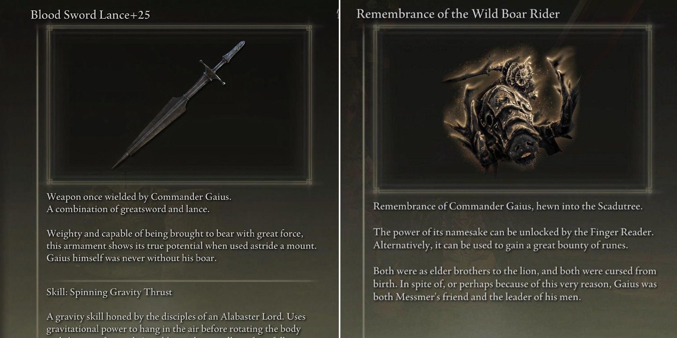 remembrance of the wild boar rider in elden ring