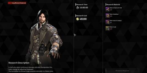 Research recipe for Blair in The First Descendant