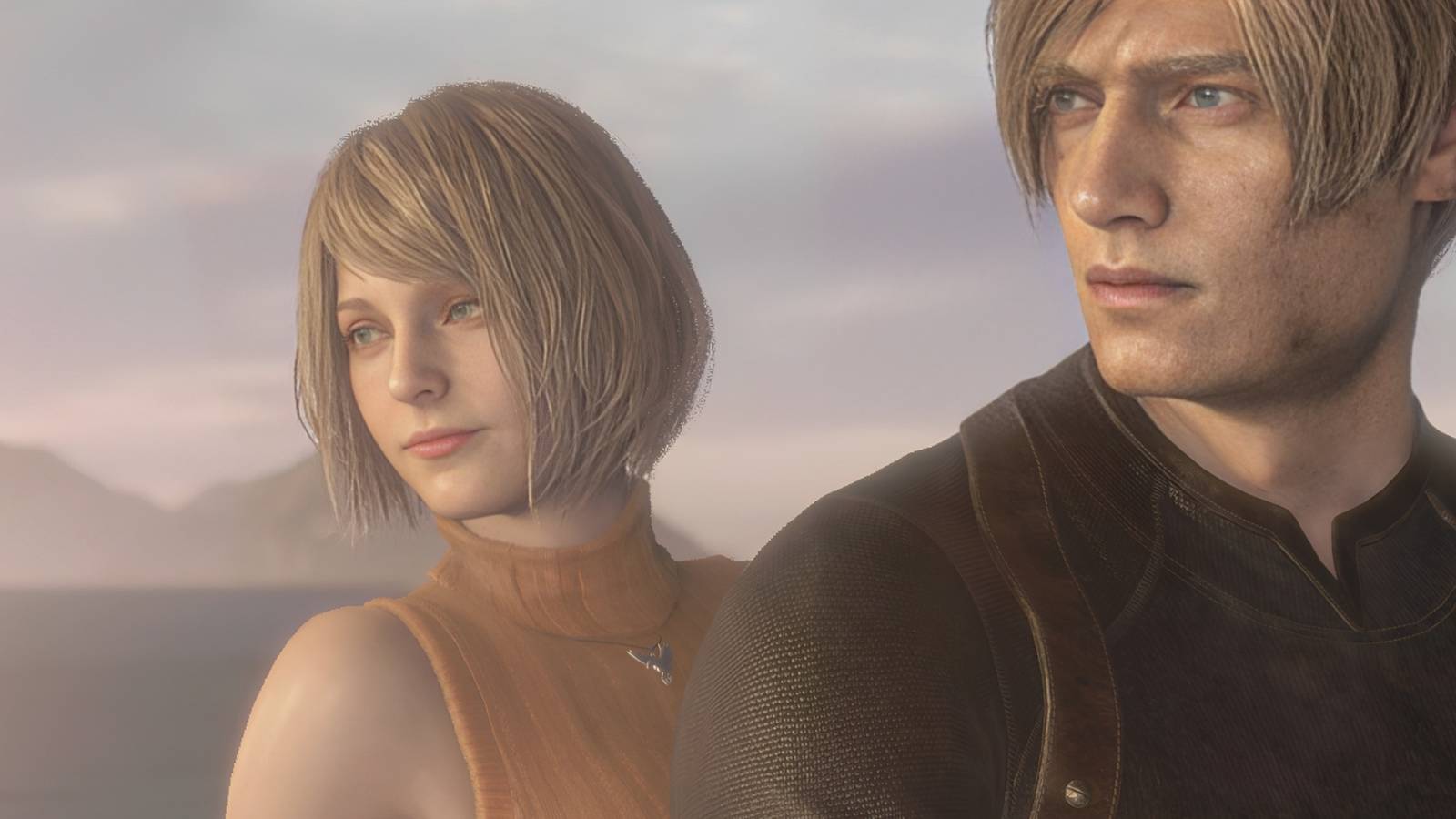 resident evil 4 ashley and leon on jet ski at end of game