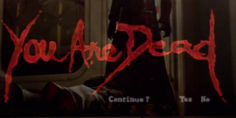 The game over screen from Resident Evil 5