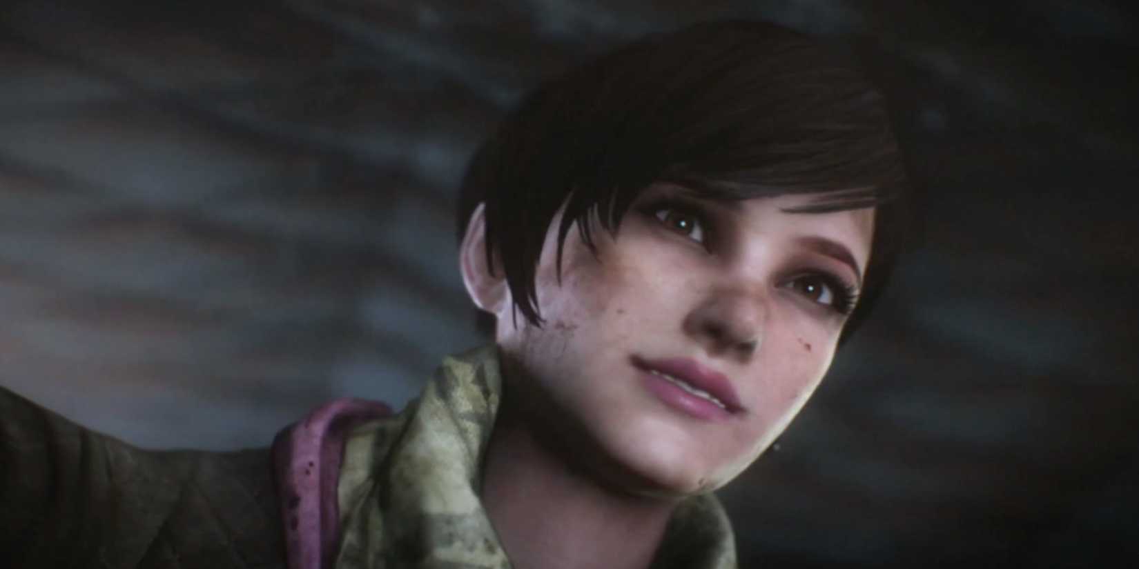 Moira Burton smiling in Resident Evil Revelations 2