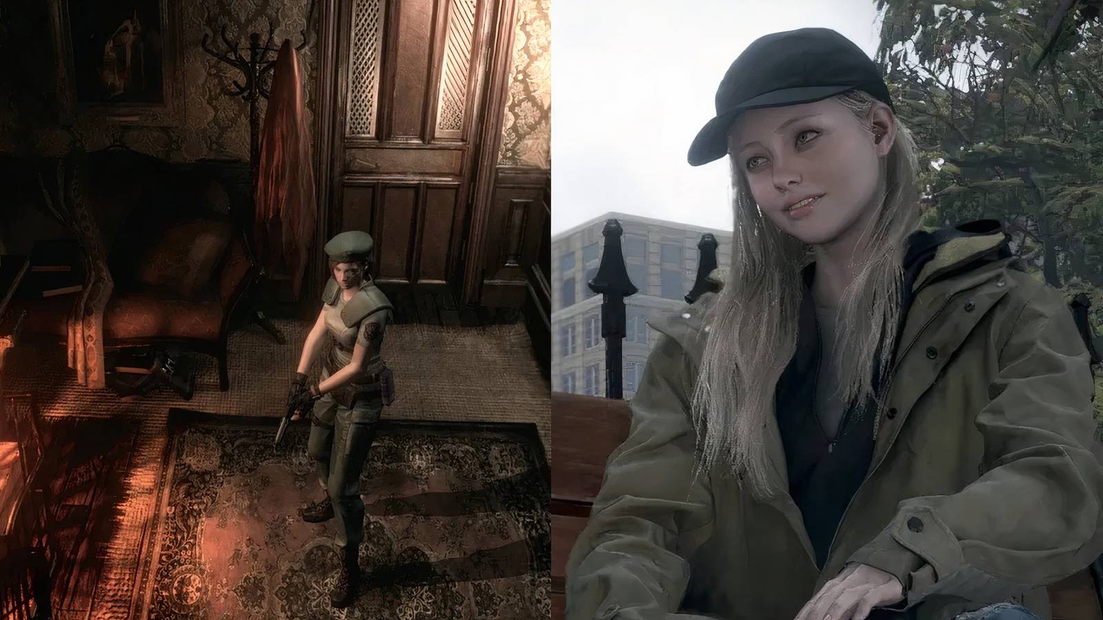 Resident Evil remake on the left, Rose in Village on the right
