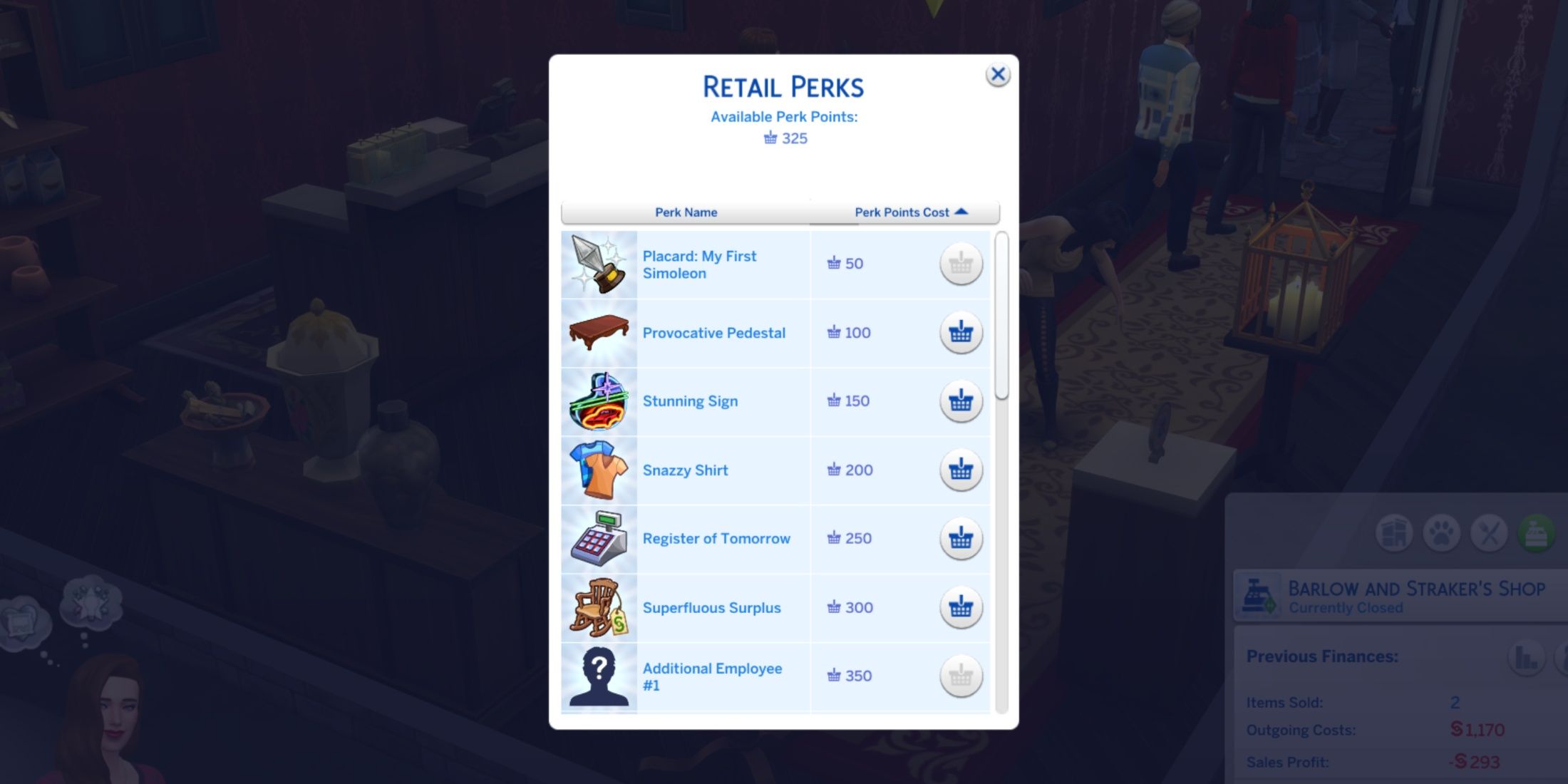 How to Get Retail Perk Points in The Sims 4