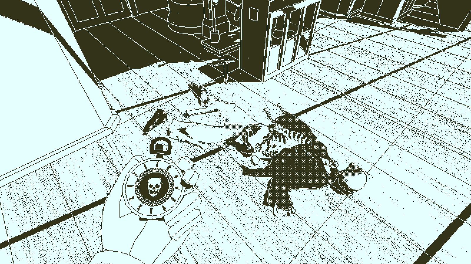 Return of the Obra Dinn - Standing Over A Skeleton