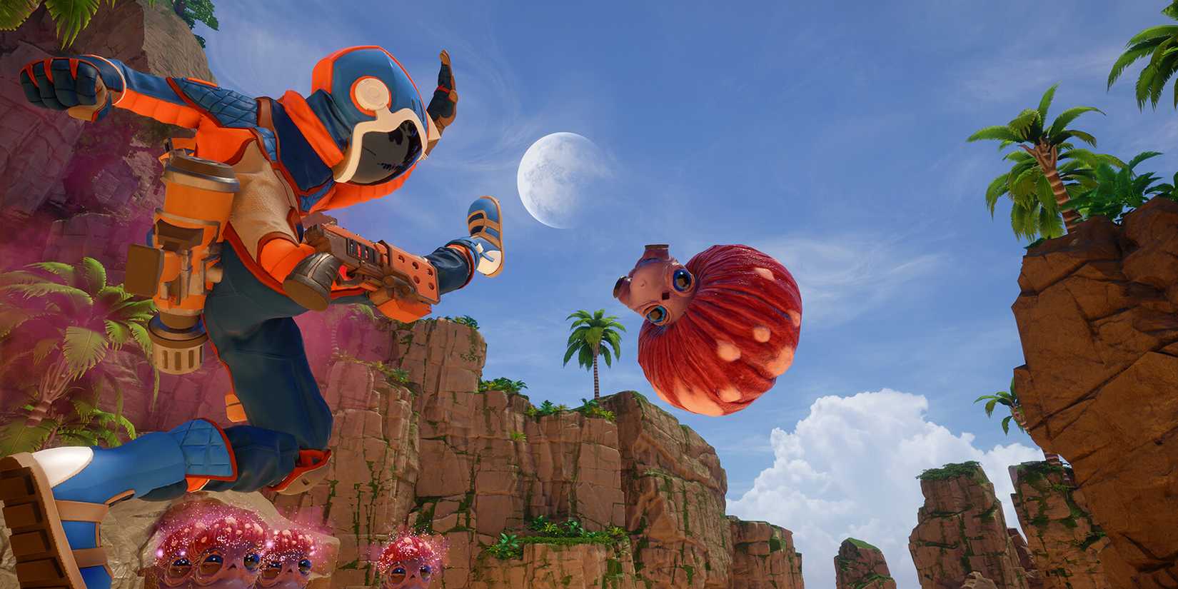 Revenge Of The Savage Planet kicking mushroom