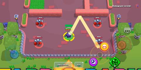 Rico aiming his super off a wall in Brawl Stars