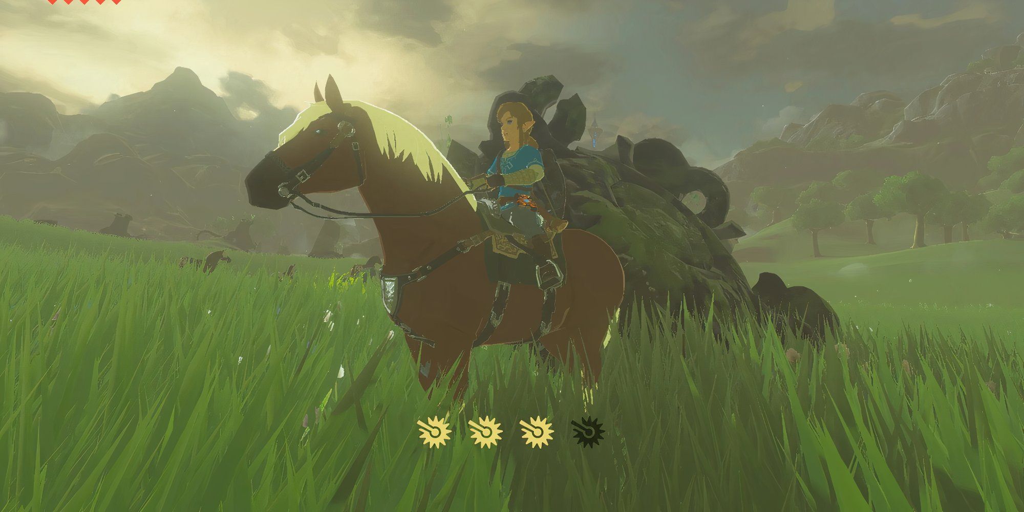 Riding Epona in The Legend of Zelda Breath Of The Wild