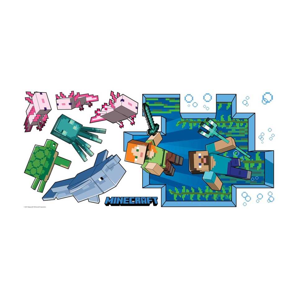 RoomMates Minecraft Giant Peel and Stick Wall Decal