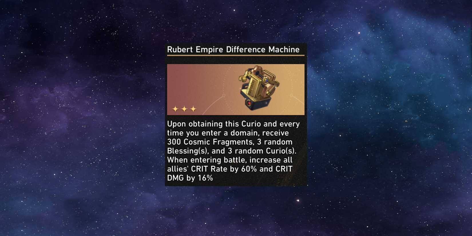 Honkai: Star Rail Rubert Empire Difference Machine Curio