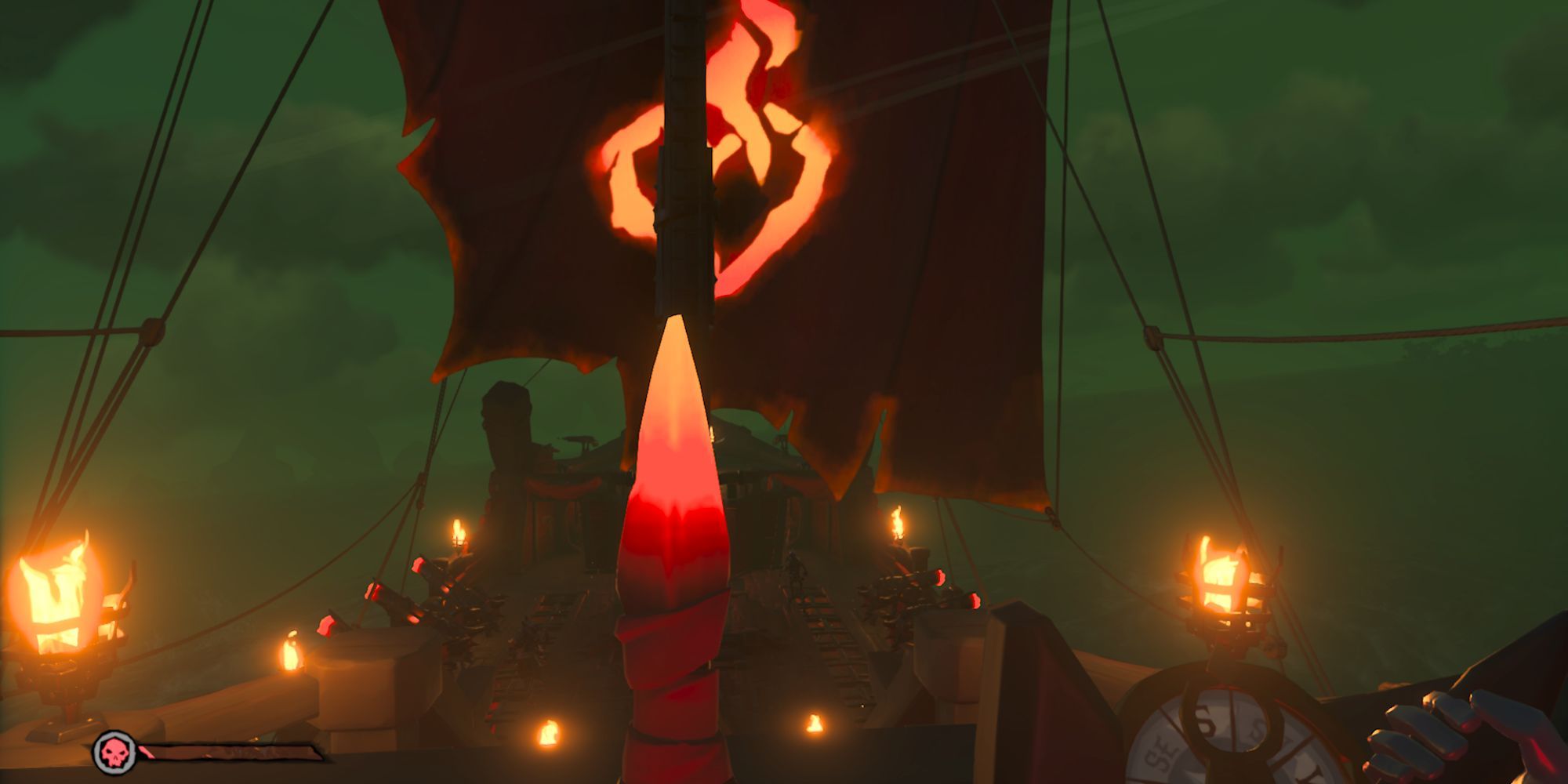 Sailing the Burning Blade in Sea of Thieves