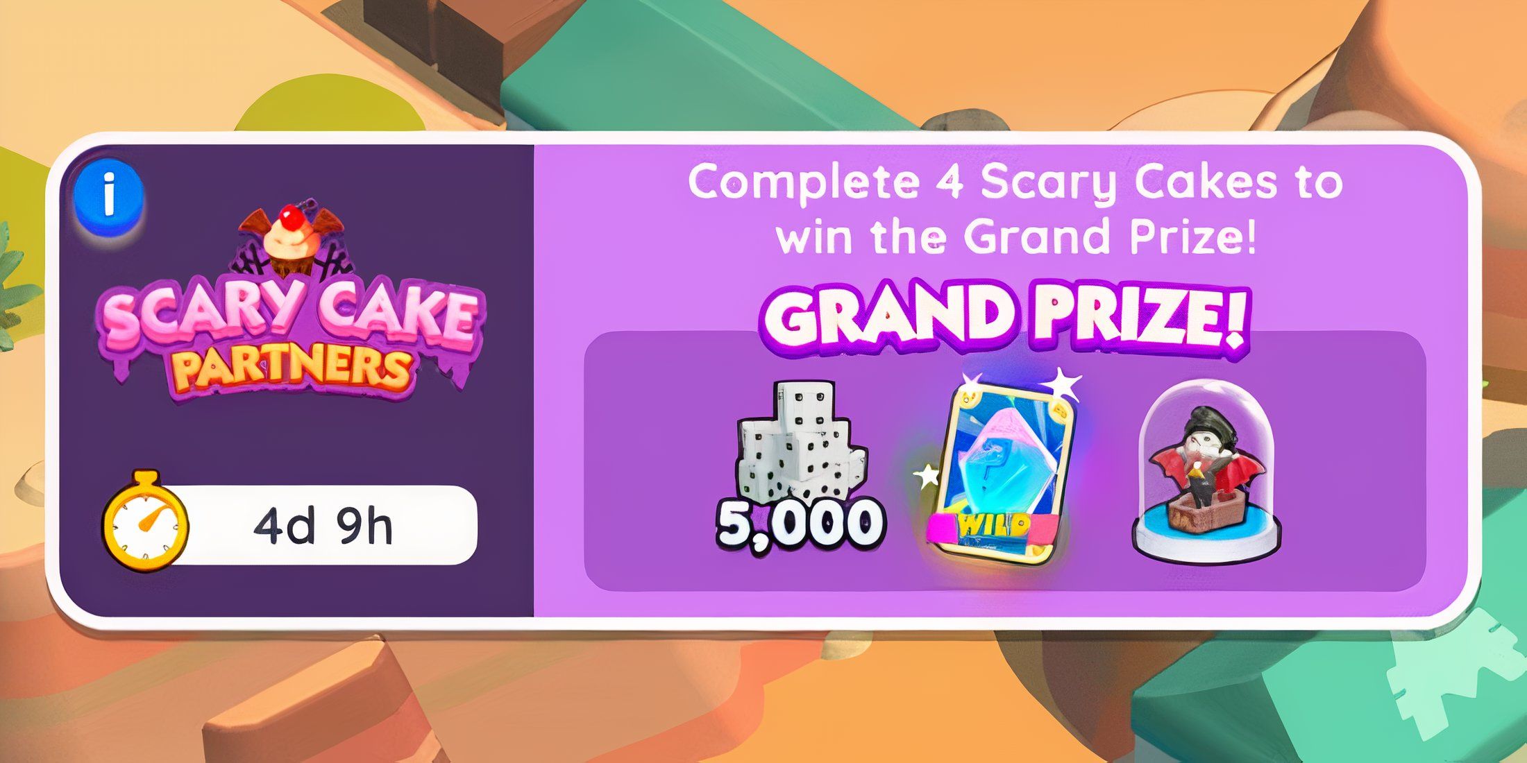 Monopoly GO: награды и этапы для партнеров Scary Cake