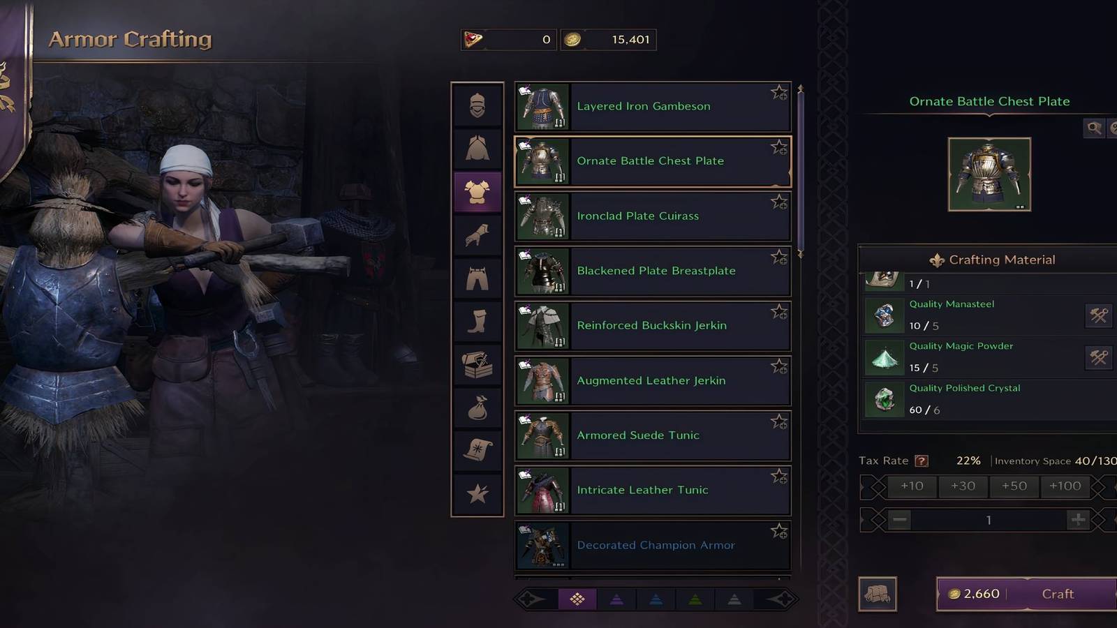 Throne and Liberty - Armor Crafting Rachel