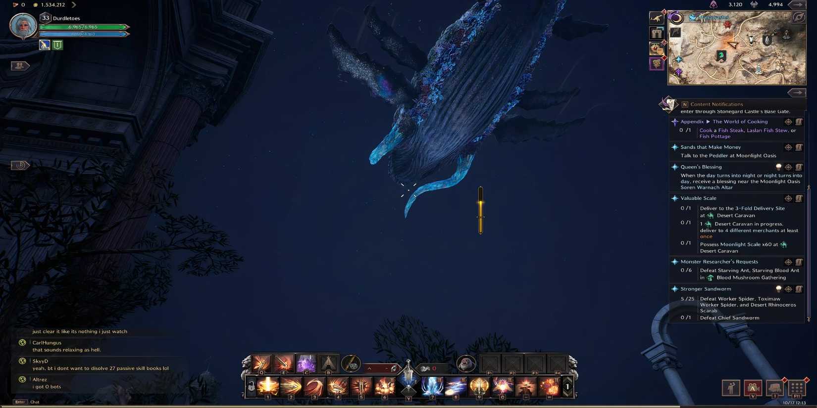 Throne and Liberty - Gigantrite flying above player