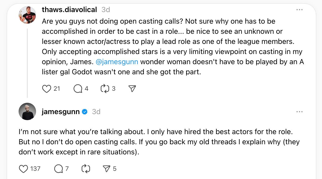 James Gunn Fires Back At Doubters Over Future Wonder Woman Casting