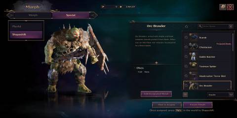 Throne and Liberty - Orc Morph Menu