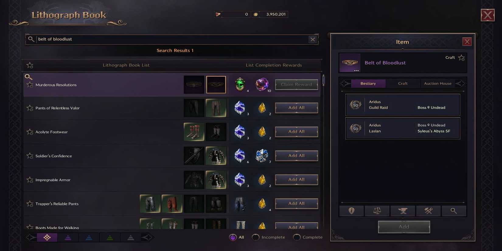 Throne and Liberty - Belt of Bloodlust