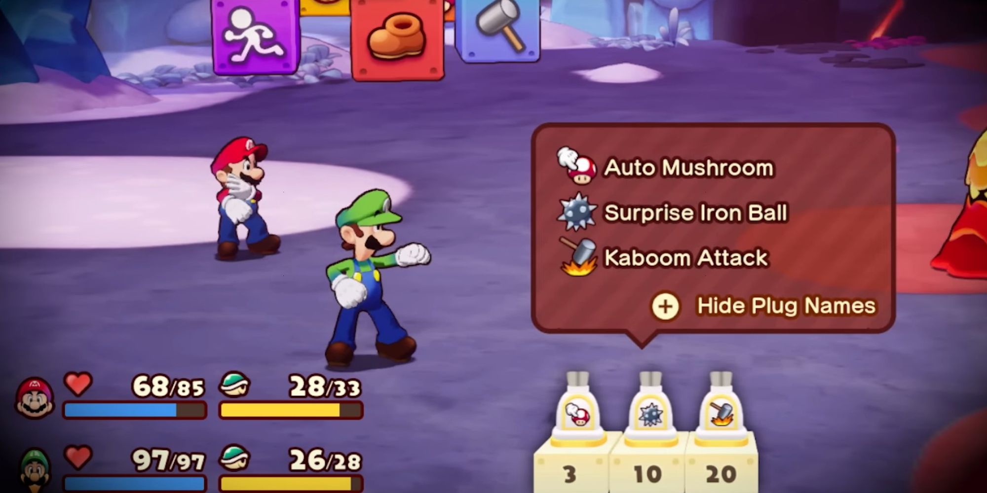 battle plugs Mario and Luigi Brothership