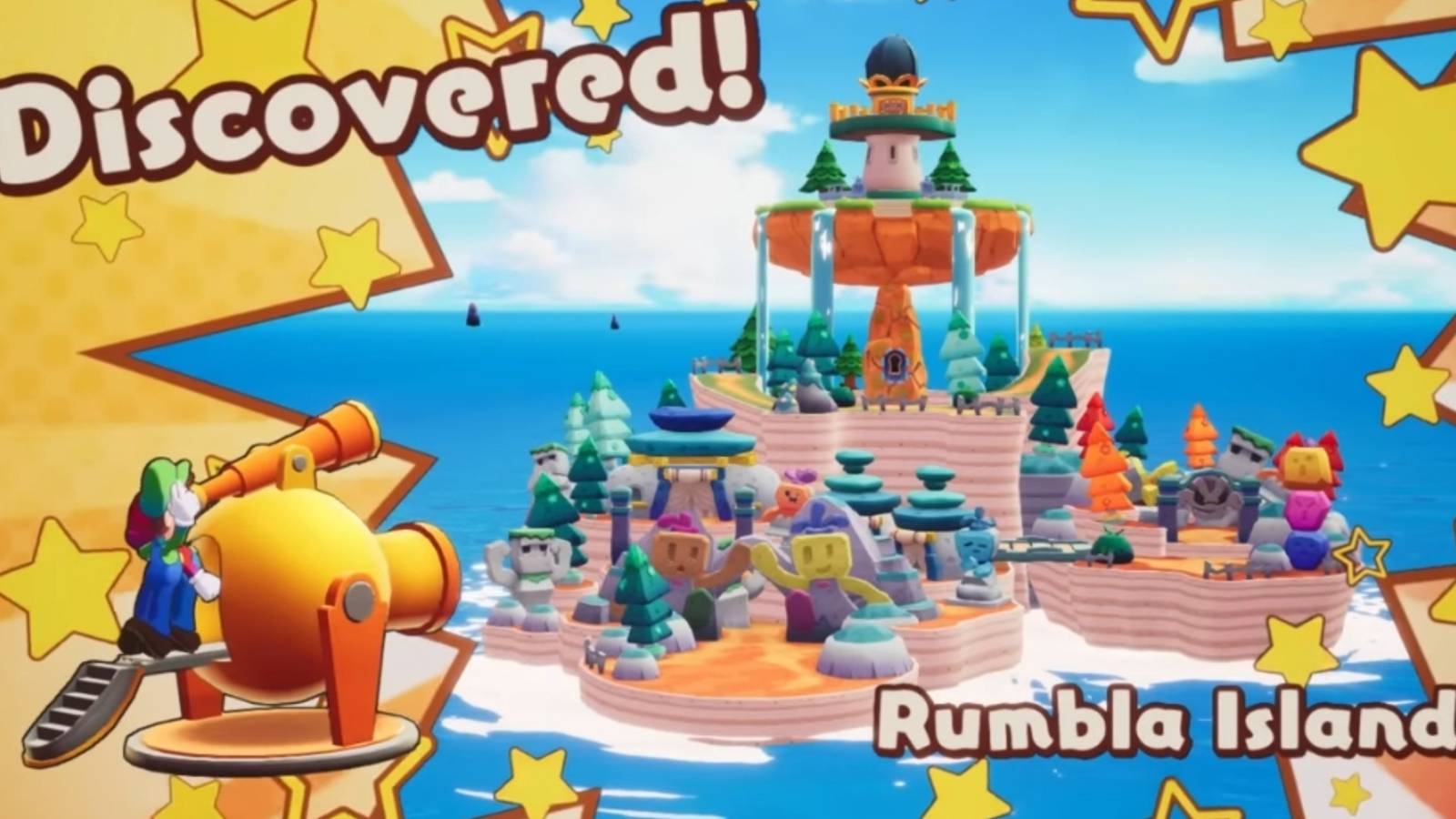 Mario bros discovering rumbla island