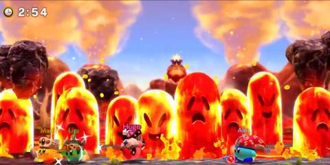 kirby team vs lava
