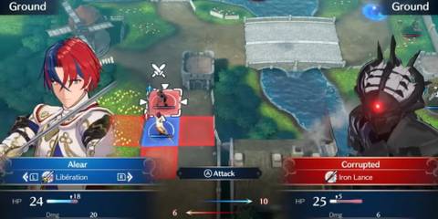 Alear combating corrupted in fire emblem engage