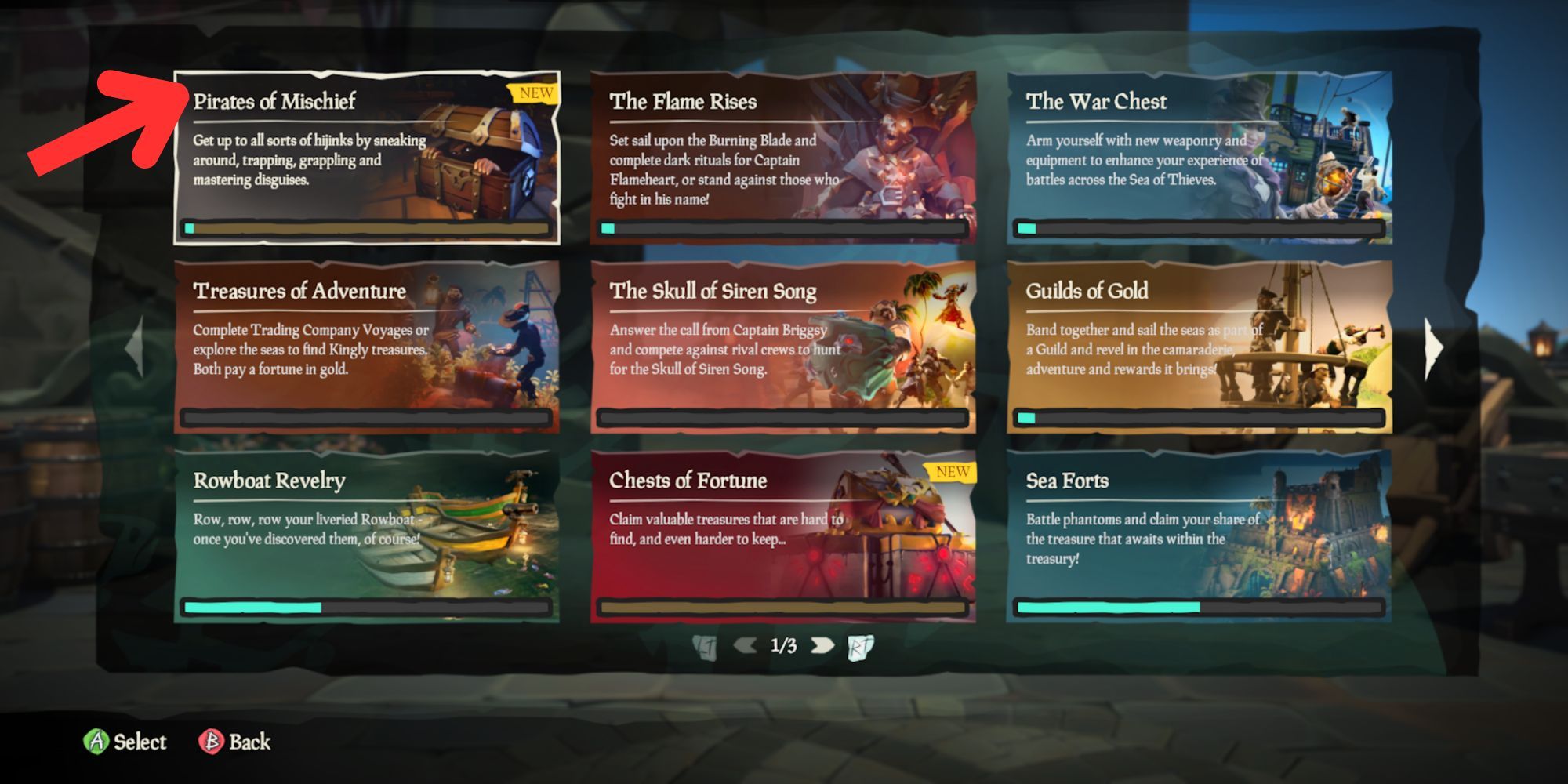 Sea of Thieves Pirates of Mischief Commendations 