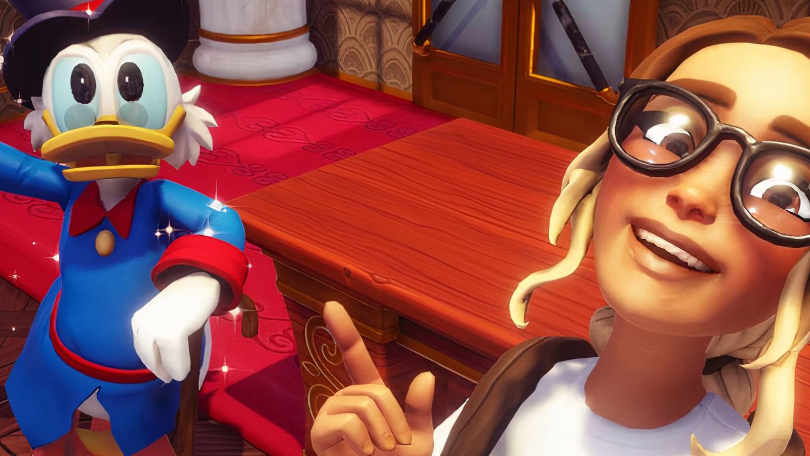 selfie with the investor and adventurer dreamlight valley