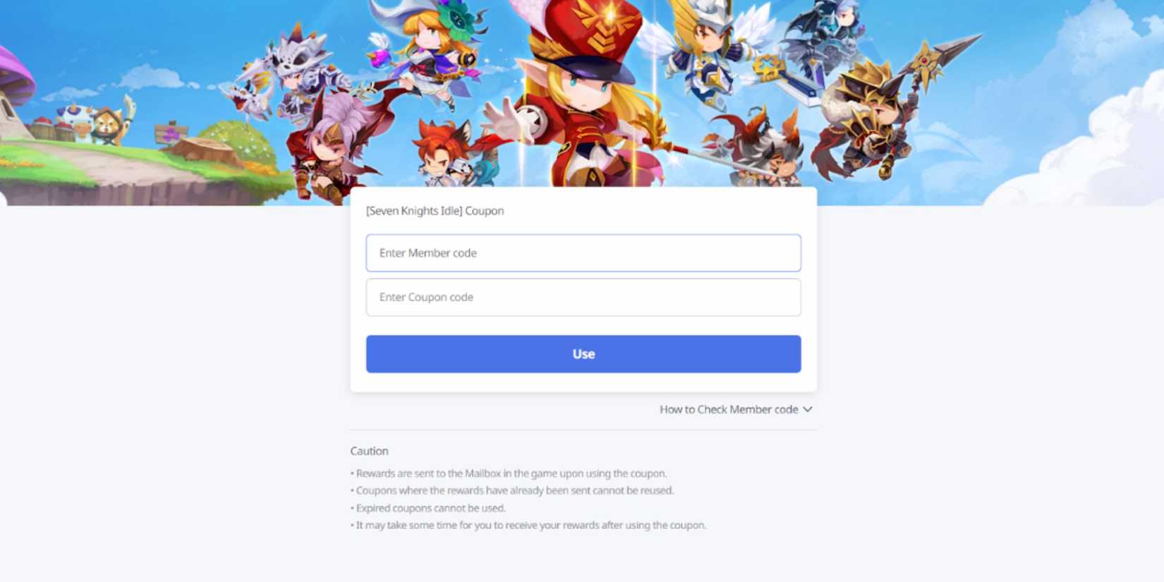 Seven Knights Idle Adventure the codes tab