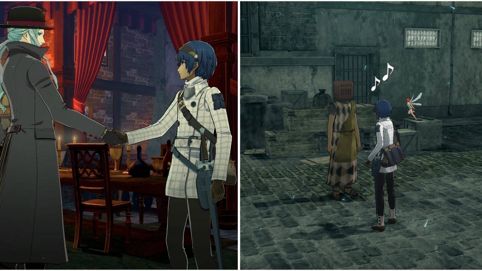 Shaking hands with Alonzo and Talking to a Mustari Man in Metaphor ReFantazio