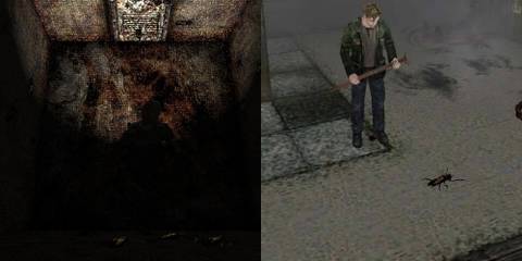 Silent Hill 2 original creeper in alleyway and creeper room