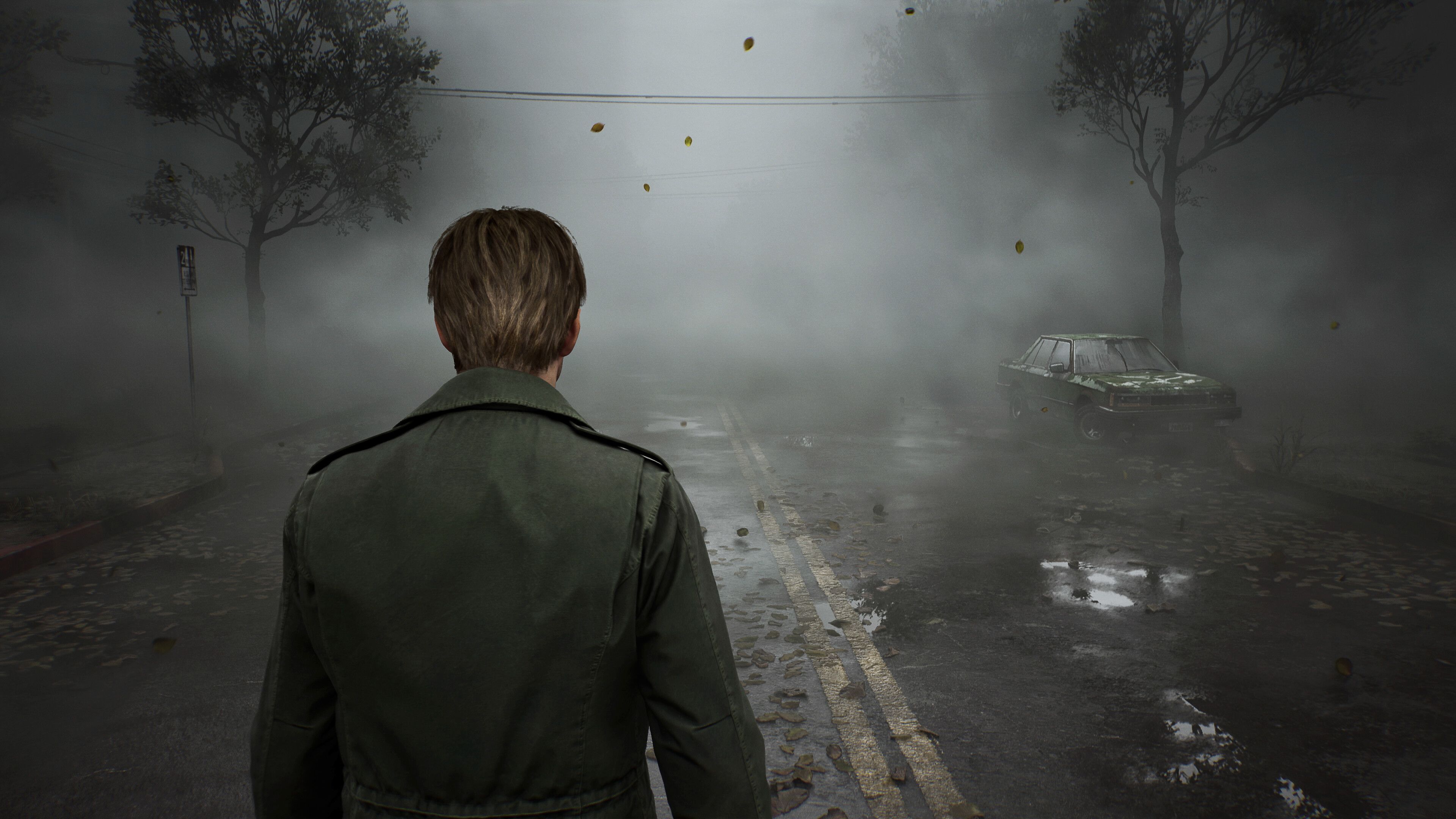 Silent Hill 2 Remake James walking through the town