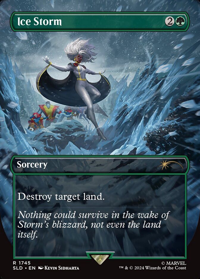 mtg storm card marvel Magic the Gathering Secret Lair x Marvel's Whenever you cast a spell that targets one or more creatures MTG Storm, Force of Nature