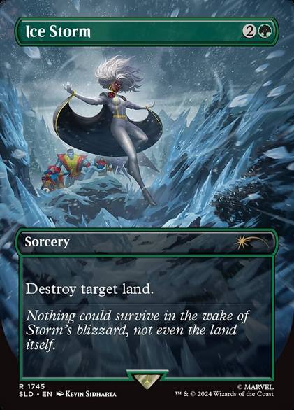 mtg storm card marvel Magic the Gathering Secret Lair x Marvel's Whenever you cast a spell that targets one or more creatures MTG Storm, Force of Nature