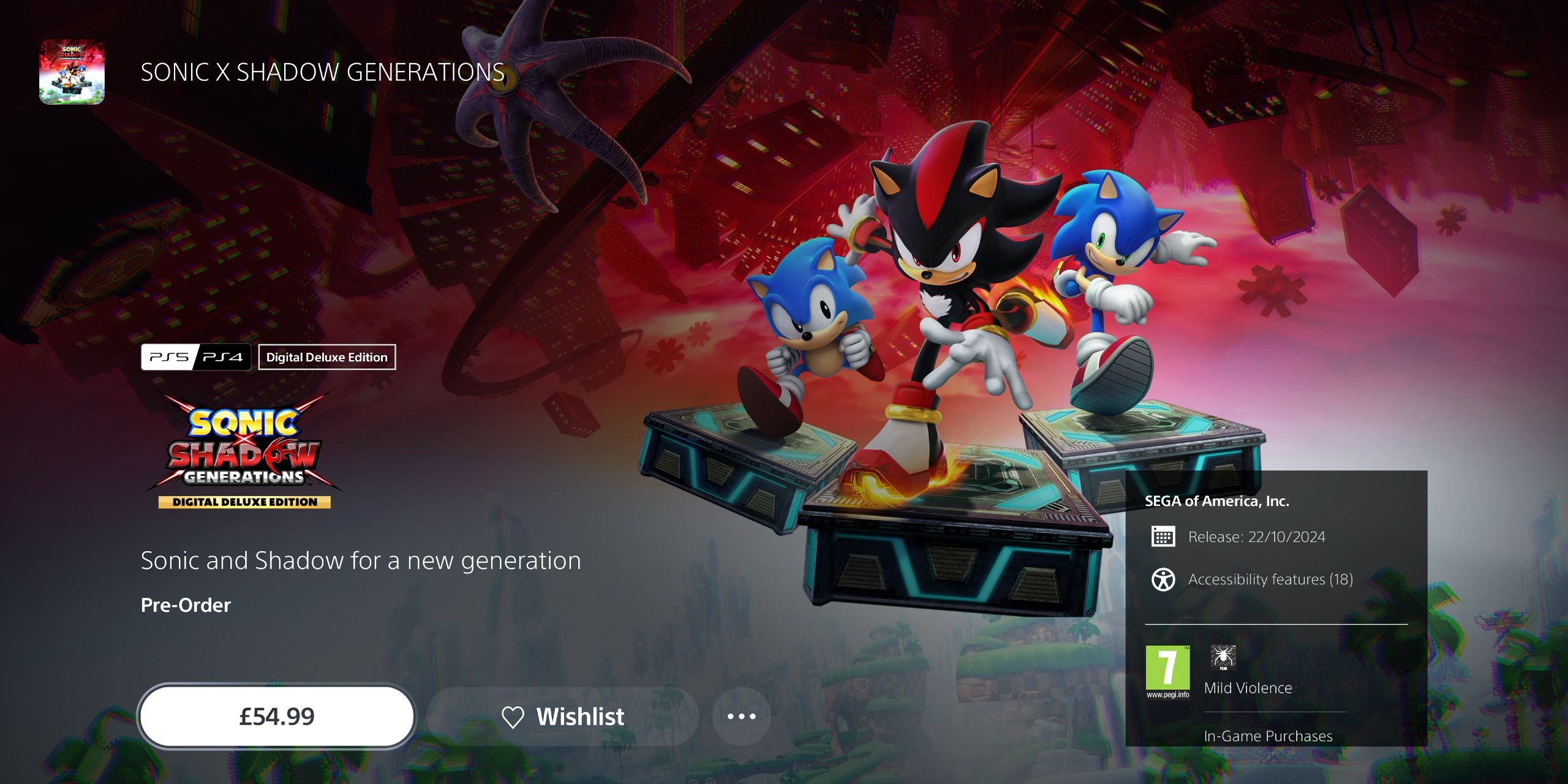 Как играть в Sonic X Shadow Generations раньше (время выхода в раннем доступе)